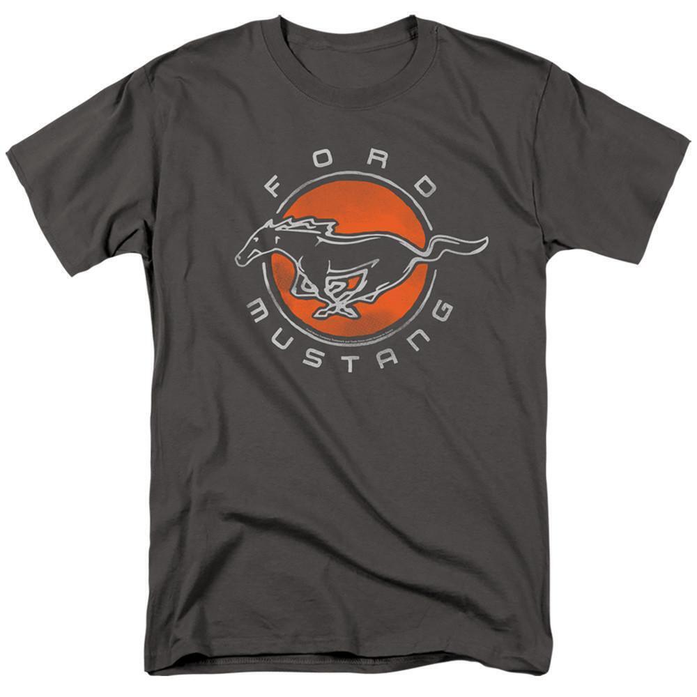 Ford Mustang Mustang Circle Adult 181 T Shirt Charcoal